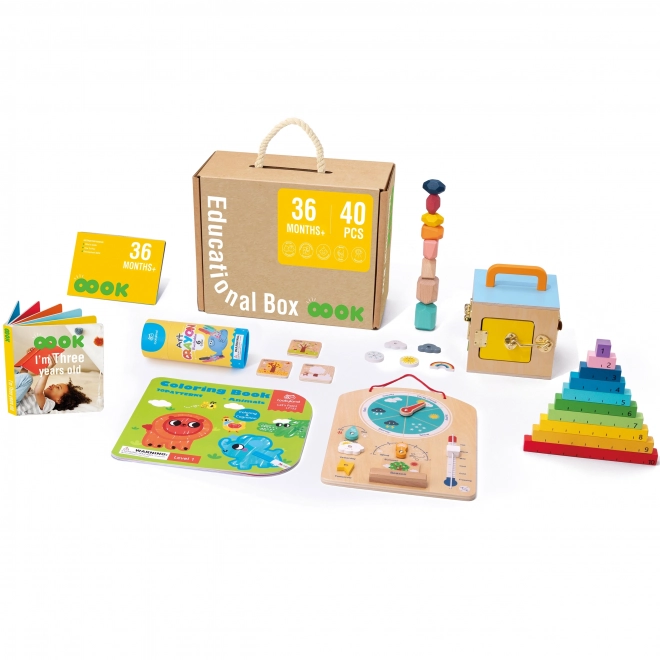 Pannello educativo sensorale Montessori 6 in 1 per bambini da 3 anni