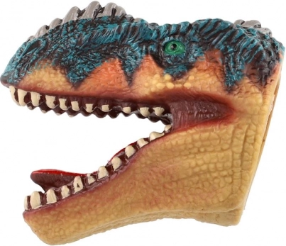Rubberen dinosaurus-handpop - 1 stuk