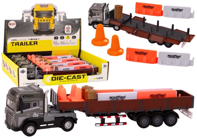 Truck with Trailer 1:24 Accessories Lights and Sounds