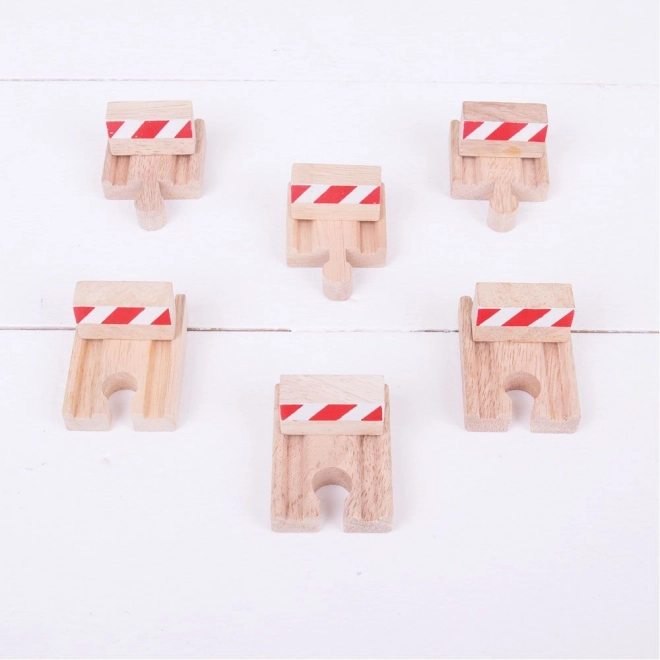 Bigjigs Rail Wooden Train Buffers Set