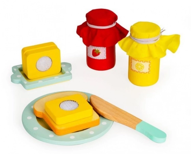 Wooden Toaster Breakfast Set - Green