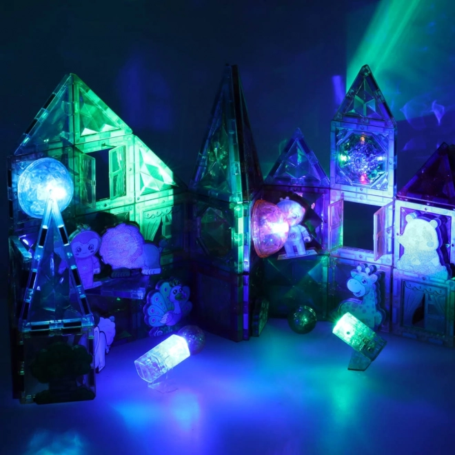 Glowing Magnetic Blocks Set