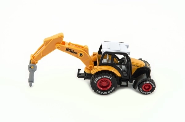 Construction Tractor Toy with Pull-Back Action