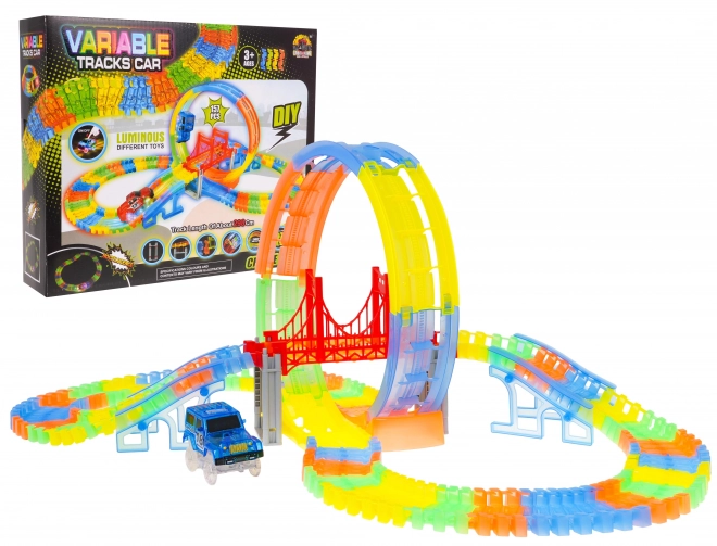 Glowing Race Track for Kids 3+ with LED Car and 360 Loop