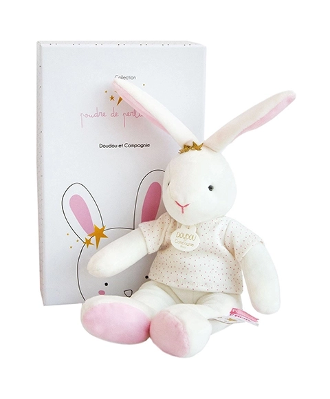 Doudou Gift Set - Plush Pink Bunny - Star 25 cm