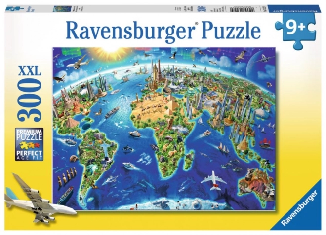 Ravensburger World Landmarks Map Puzzle XXL