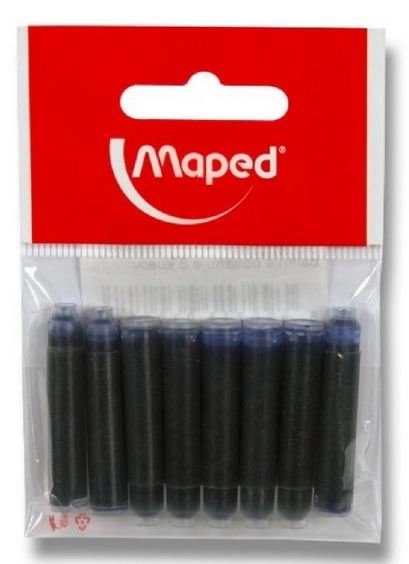 Maped blue ink cartridges - 8 pack