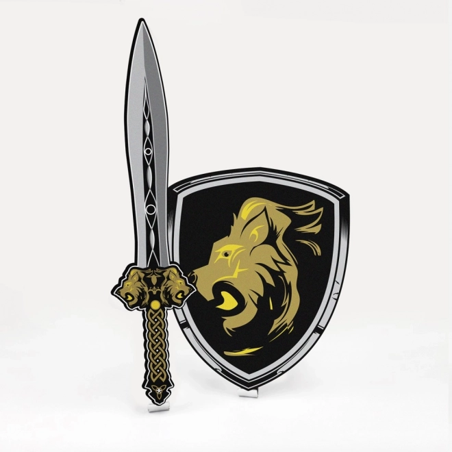 Foam Sword and Shield Set with Lion Design