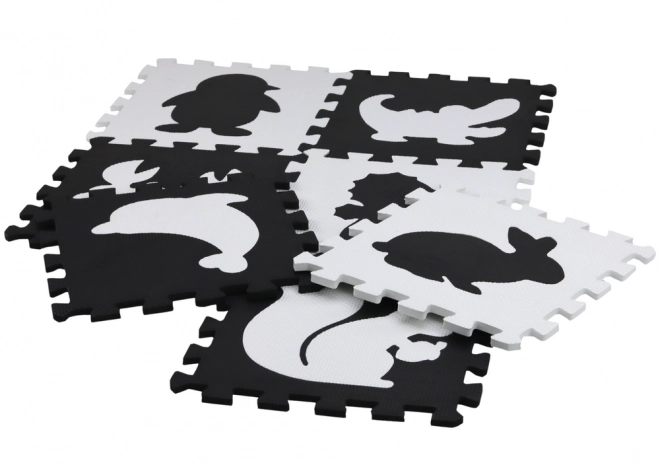 Educational Contrast Foam Puzzle Mat Black and White