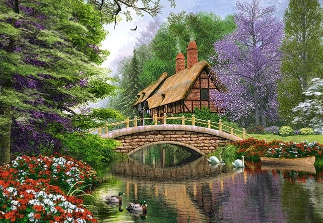 Puzzle Riverside House 1000 Pieces