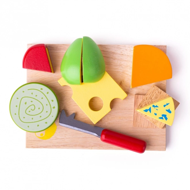 Bigjigs wooden cheese set