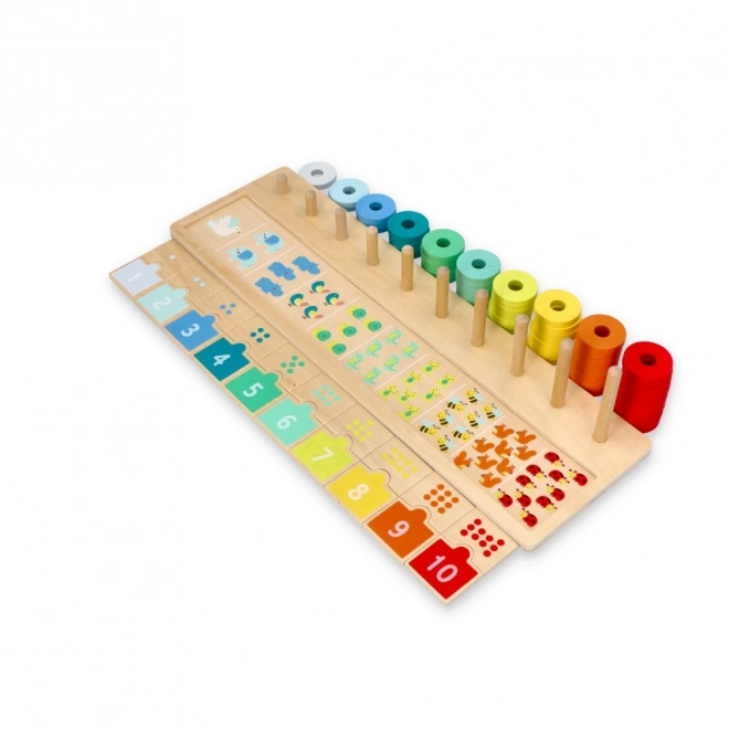 Wooden Puzzle Learning to Count