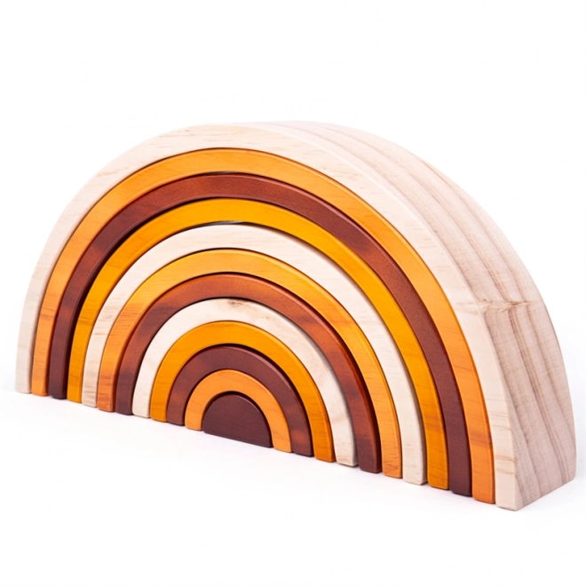 Bigjigs Baby Wooden Rainbow Stacker - Large Natural