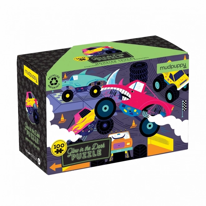 Puzzle Leuchtende Monstertrucks von Mudpuppy - 100 Teile
