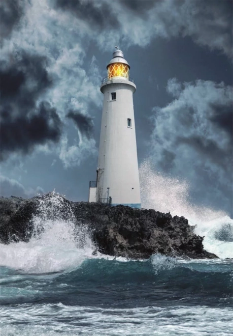 Lighthouse in Storm 1000 Piece Puzzle