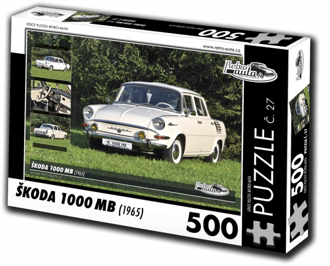 Retro Cars Puzzle Škoda 1000 MB 1965 500 Pieces