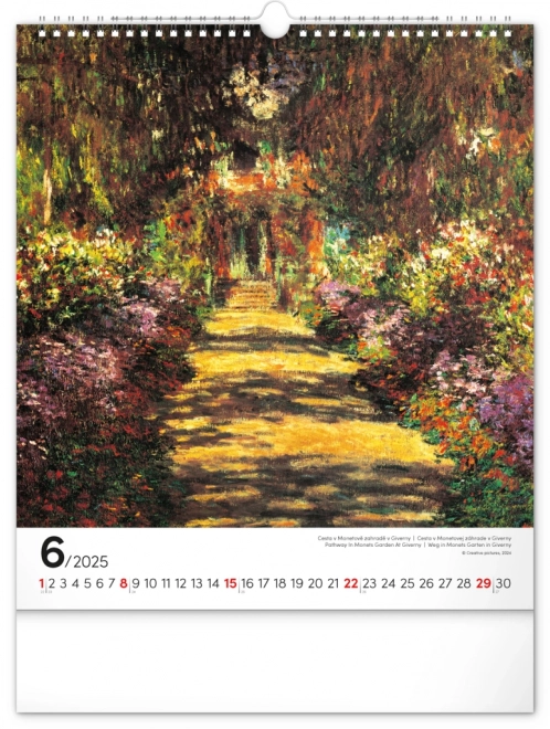 Claude Monet 2025 Wall Calendar