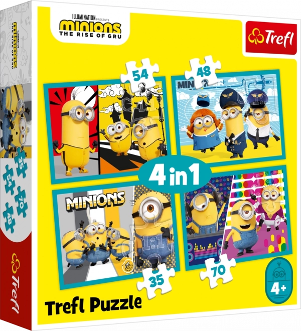 Trefl Puzzle 4-in-1 Minions Happy World