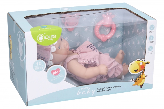 Baby Doll Set with Pacifier and Rattle