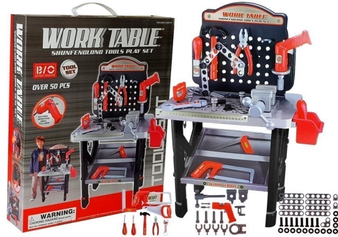 Kids Workshop Tool Set with Battery Drill