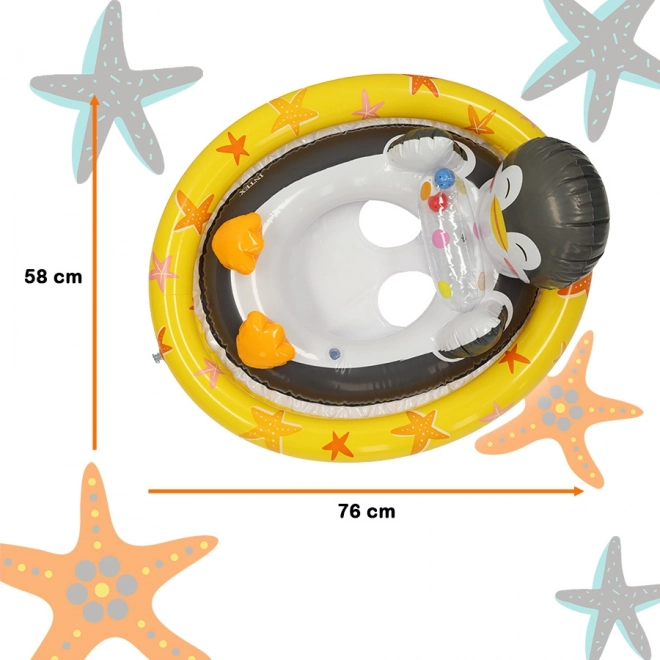 Inflatable Penguin Swim Ring for Children