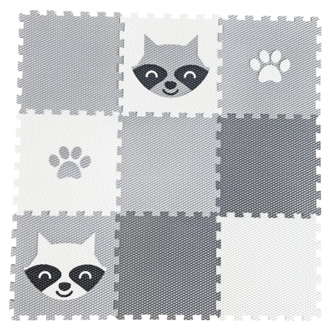 Minideckfloor Play Mat - Raccoon and Paw Design