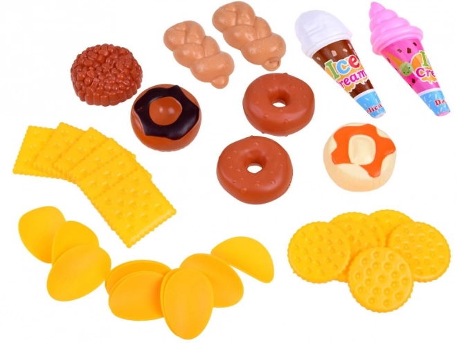 Colorful Play Food Set for Kids - 120 Pieces