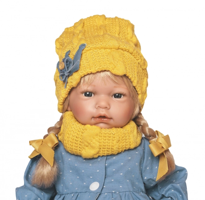 Realistic Baby Doll with Sounds and Soft Cloth Body - 38 cm