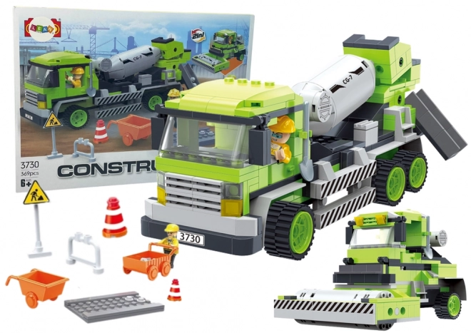 Large Construction Block Set Cement Mixer and Roller