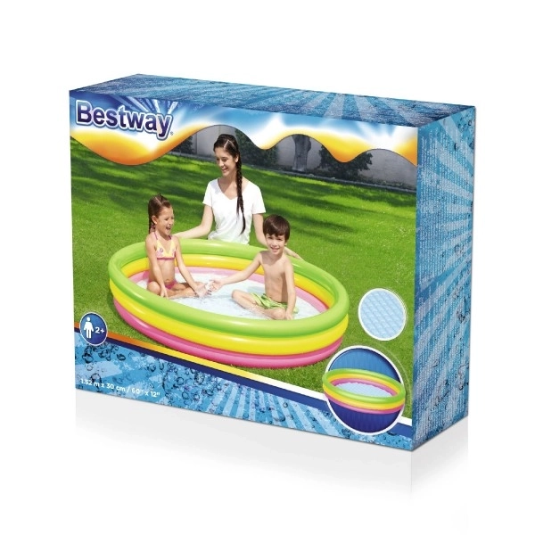 Inflatable Rainbow Pool for Kids