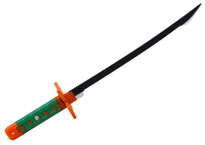 Samurai Sword with Green Handle and Sound Effects