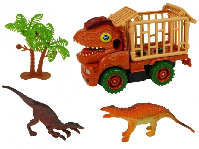 Orange Dinosaur Truck Toy with Screwdriver Set