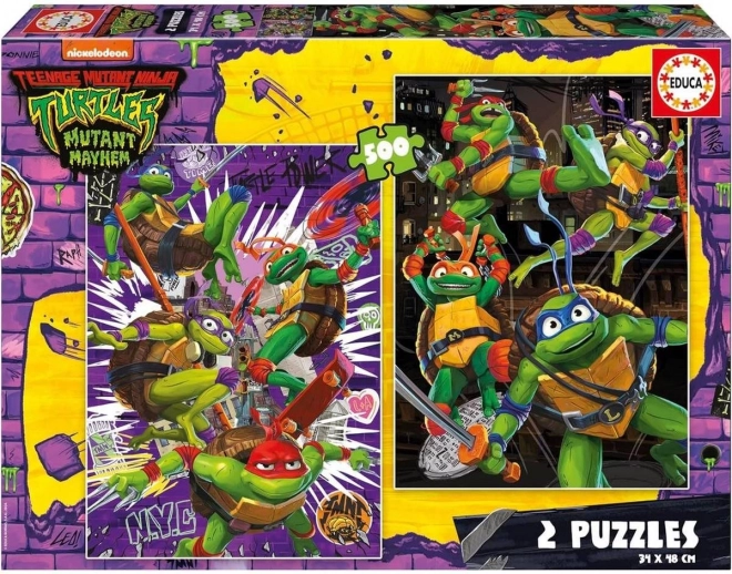 Puzzle Le Tartarughe Ninja 2x500 Pezzi