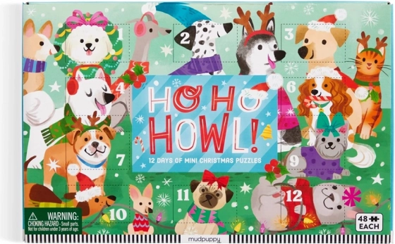 Kerst aftellen puzzelset 12 stuks