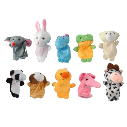 Set of 10 Animal Finger Puppets