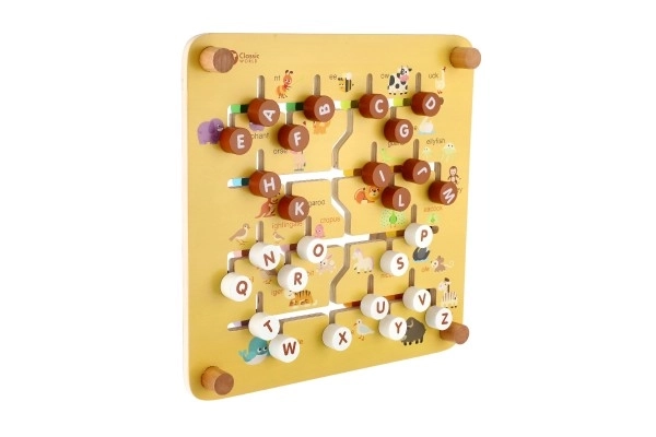 Wooden Educational Maze and Puzzle Board 2-in-1