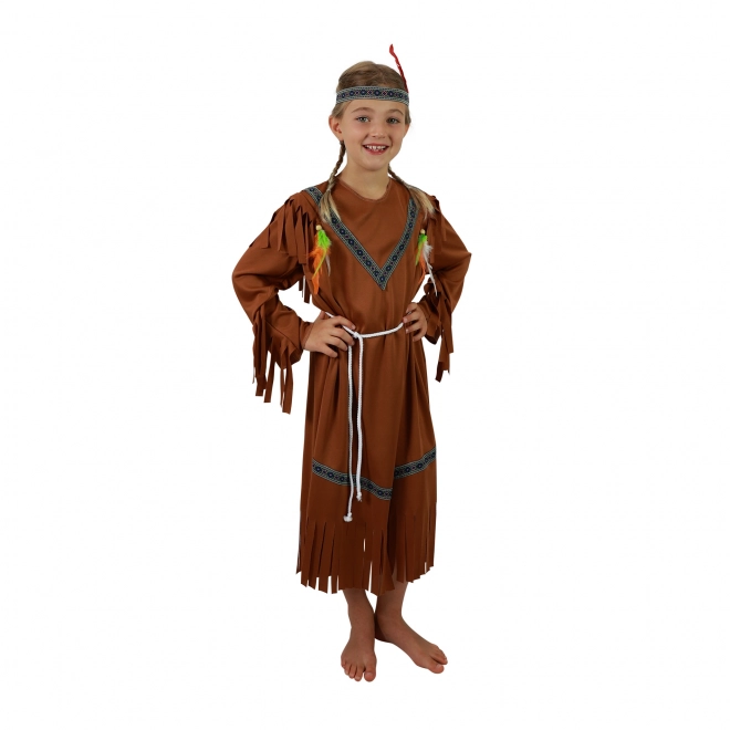 Indian Girl Costume with Headband and Feathers