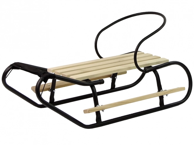 Metal Sleds with Backrest and Black Strap