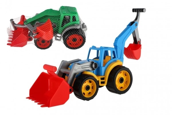 Tractor With Loader And Backhoe Set