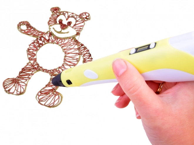 Magic 3D Pen with Filaments – Yellow