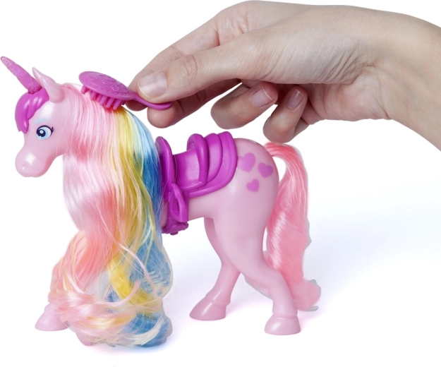 Duhový jednorožec se skutečnými vlásky