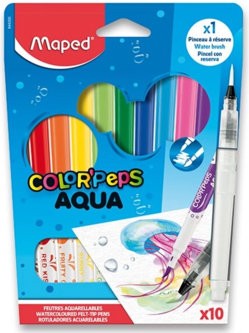 Maped Color'Peps Aqua Brush Marker Set with Water Brush