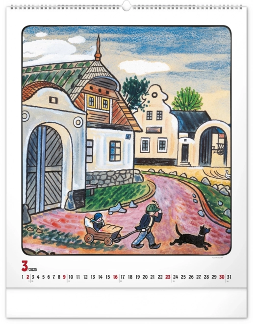 Wall Calendar Josef Lada 2025