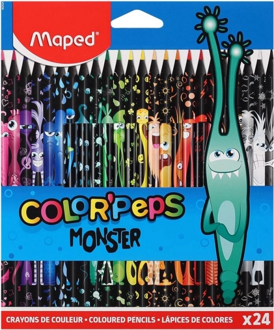 Triangular Colored Pencils Color'Peps Monsters Set