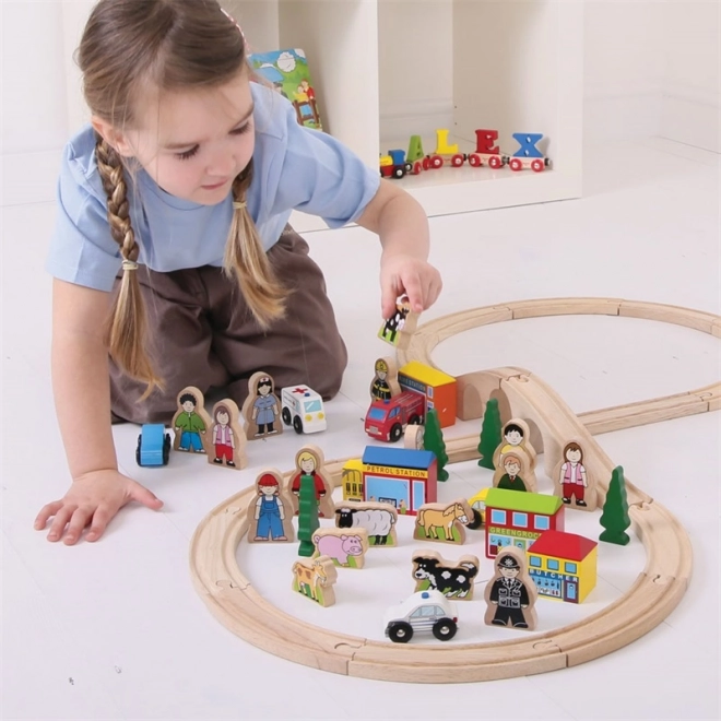 Bigjigs Rail Large Wooden Train Accessory Set