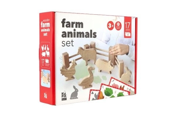 Wooden Farm Building Block Set