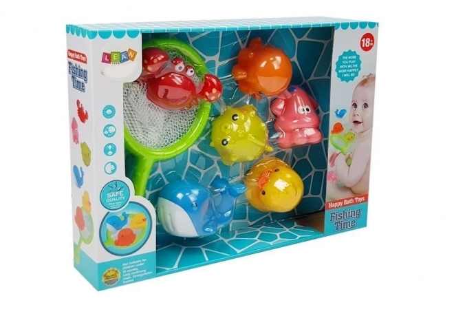 Bath Toy Set with Water Animals