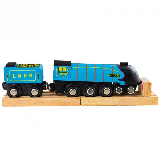 Wooden Replica Locomotive Mallard with 3 Tracks