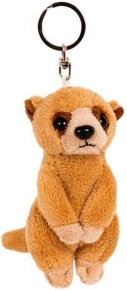 Plush meerkat keychain 5 × 10 cm, brown
