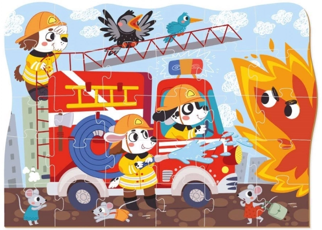 Dodo Puzzle Transportation: Firefighter Heroes 30 Pieces